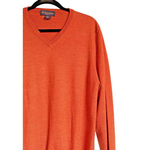 Brooks Brothers Sz L Silk Wool Blend Sweater Preppy Business Classic - Picture 4 of 11